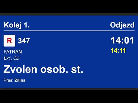 Hlášení Vlaku R 347 Fatran | STANICE BOHUMÍN