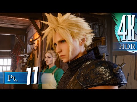 Final Fantasy 7 (VII) Remake - [4K/60fps HDR] (100%) Part 11 - Ch. 8: Building Bodyguard