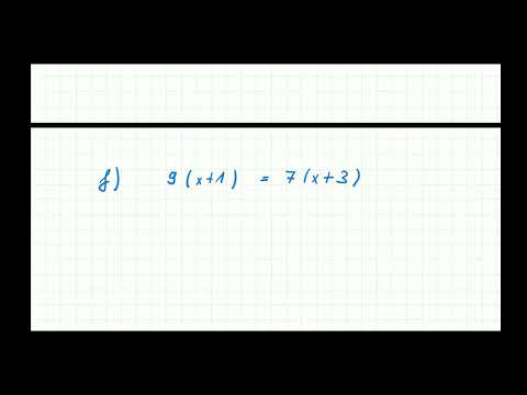 Einfache Gleichungen mit x und Klammer auflösen