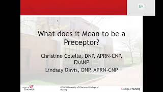 What Does it Mean to be a Preceptor