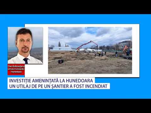Investiție amenințată la Hunedoara - Un utilaj a fost incendiat - Stiri Antena Vest -