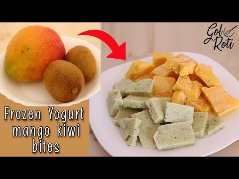Make this with Mango and yogurt - Yogurt Frozen mango Bites in summer 🤤 - Gol Roti