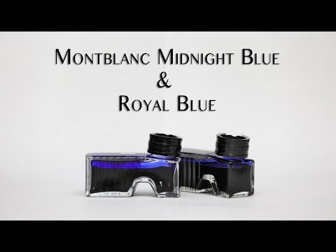 Montblanc Midnight Blue ink vs Royal blue
