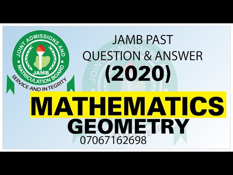 JAMB 2020 MATHEMATICS PAST QUESTION 14 Geometry