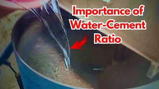 Water cement ratio of concrete in hindi