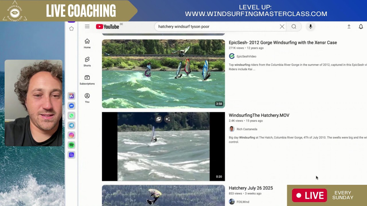 Windsurfing in the Columbia River Gorge Offers Unique River Swell Conditions