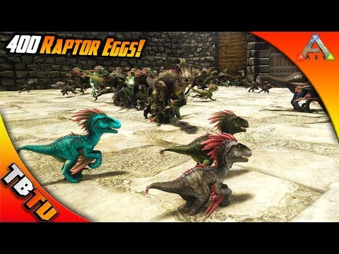 400 RAPTOR EGGS! RAPTOR BREEDING AND COLOR MUTATIONS! Ark Survival Ragnarok mutation zoo