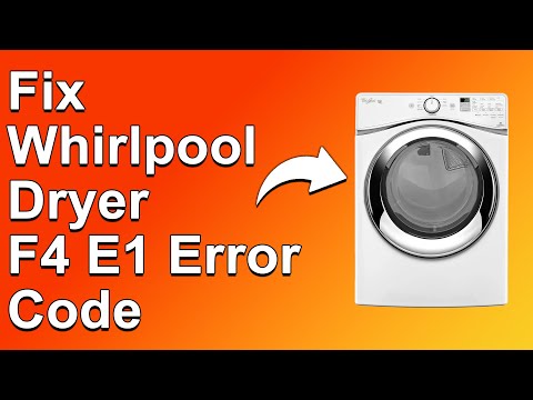 Whirlpool Washer F4 E1 Error Code