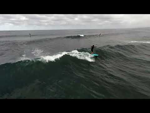 Luftoptagelser af surfere ved Terramar