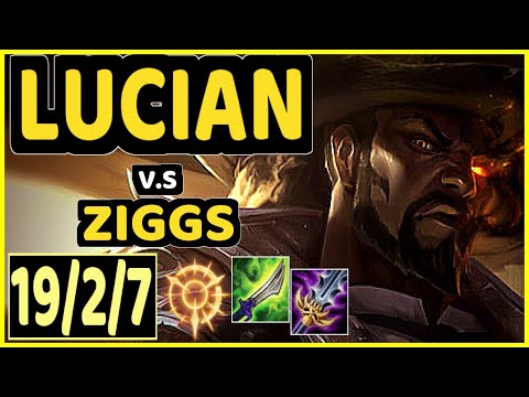 KOBBE (LUCIAN) vs ZIGGS - 19/2/7 KDA BOTTOM ADC CHALLENGER GAMEPLAY - EUW