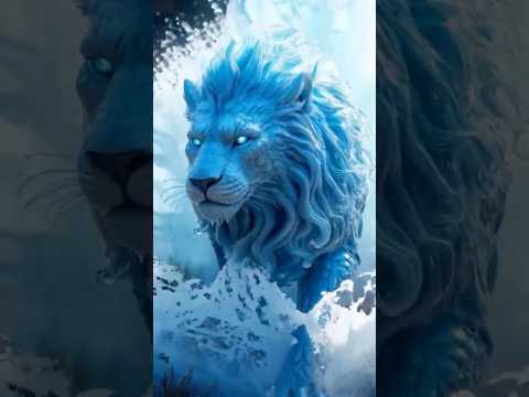 Wild Ascension: Lions of Fire, Water & Earth (A Fusion of Lion + Elemental Forces)! #aianimalvideos