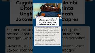 Permohonan Bonatua Silalahi Dikabulkan, KPU Wajib Buka Salinan Ijazah Jokowi