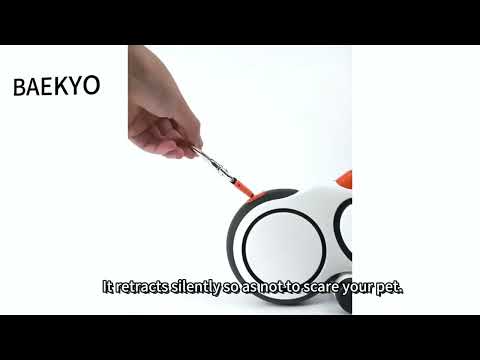 Baekyo Retractable Dog Leash with Poop Bag Holder