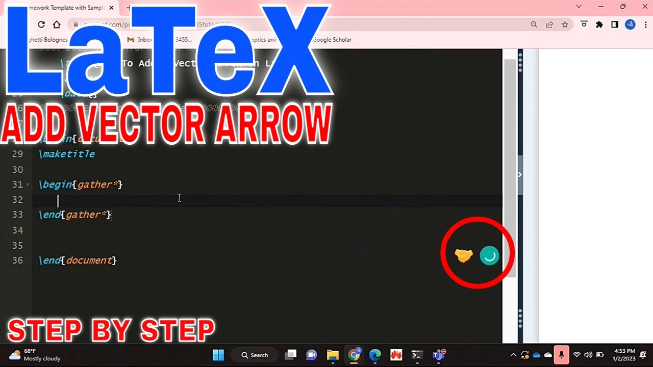 ✅ How To Add A Vector Arrow In LaTeX 🔴