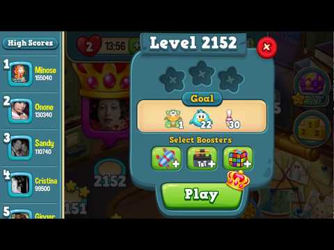 Toy blast level 2152 one away double fail