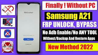 Samsung A21 Android 11/12 FRP Bypass Without PC | New Method