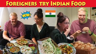 Foreigners try Indian Food | RAJMA CHAWAL/ AMRITSARI KULCHA/ PANIPURI | Indian Food Reaction |