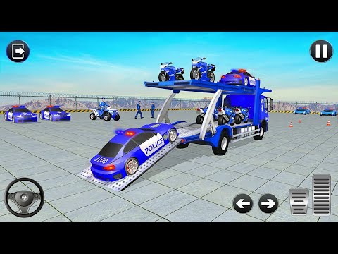 US Police Robot Car Transporter Plane Simulator - Android Gameplay