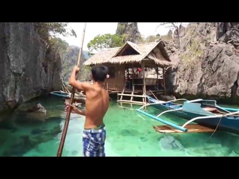 Fishing with a native man in Coron, the Philippines