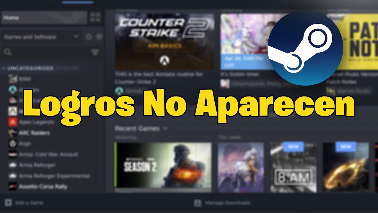 🎮 Cómo Solucionar Logros de Steam que No Aparecen (PC)