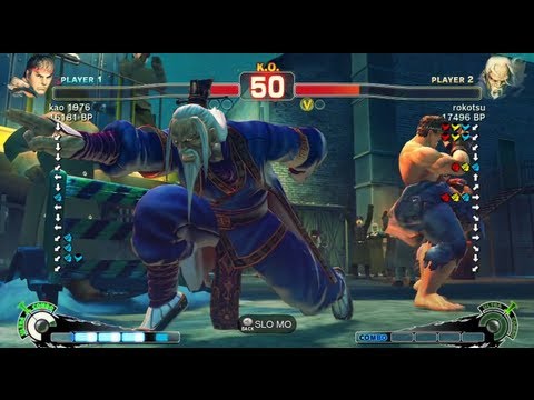 rokotsu [Gen] vs kao 1976 [Ryu] SSF4 Japanese Online Ranked Matches - Xbox Live
