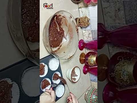 Eggless Double Chocolate Muffins! Without Oven and Without beater! #chefwajeehatariq #ytshorts