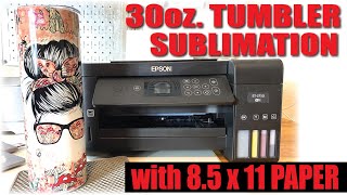 HOW TO SUBLIMATE 30oz TUMBLER WITHOUT WIDE FORMAT PRINTER | FULL WRAP | ALL OVER SUBLIMATION