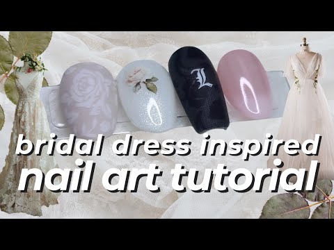 bridal nail art / tutorial