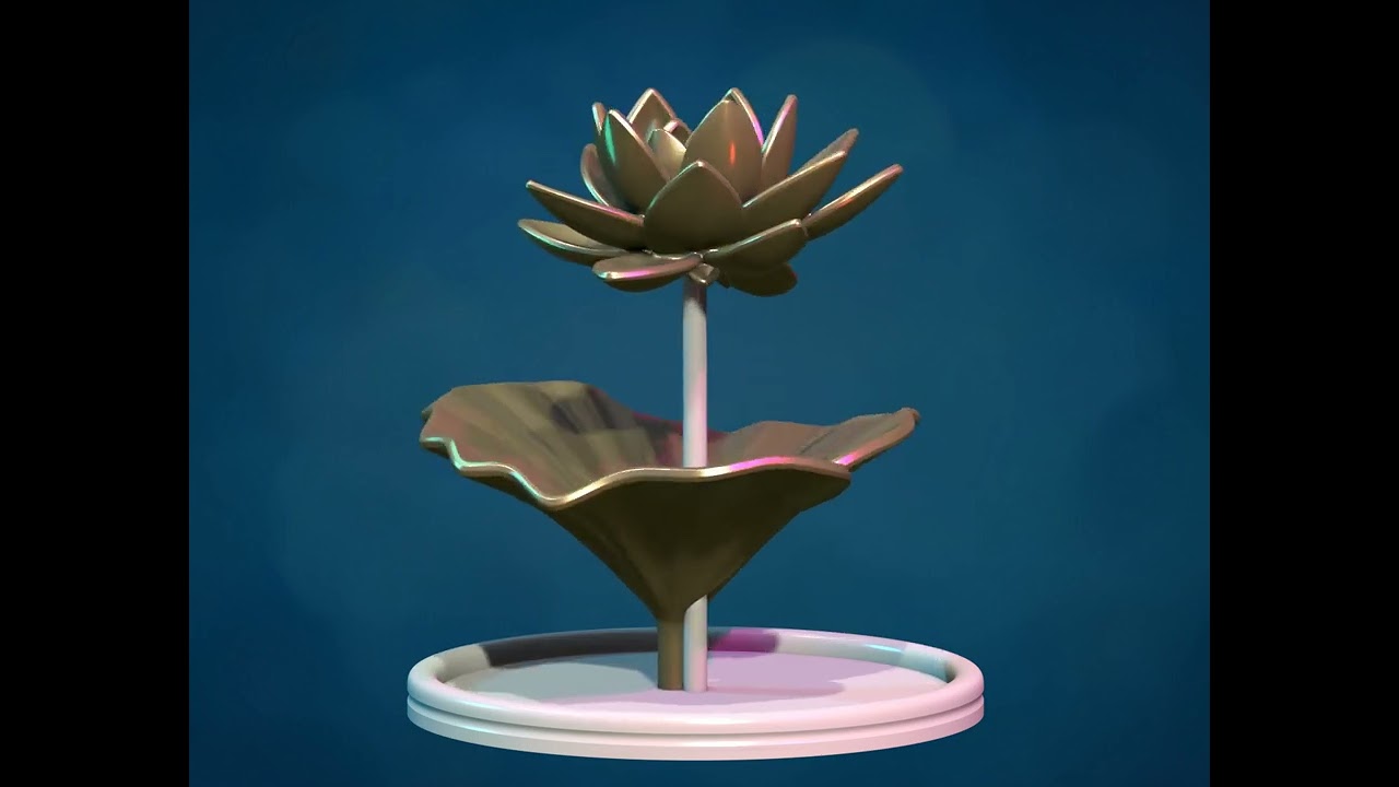 Water Lily Lotus flower 3D Print Model
