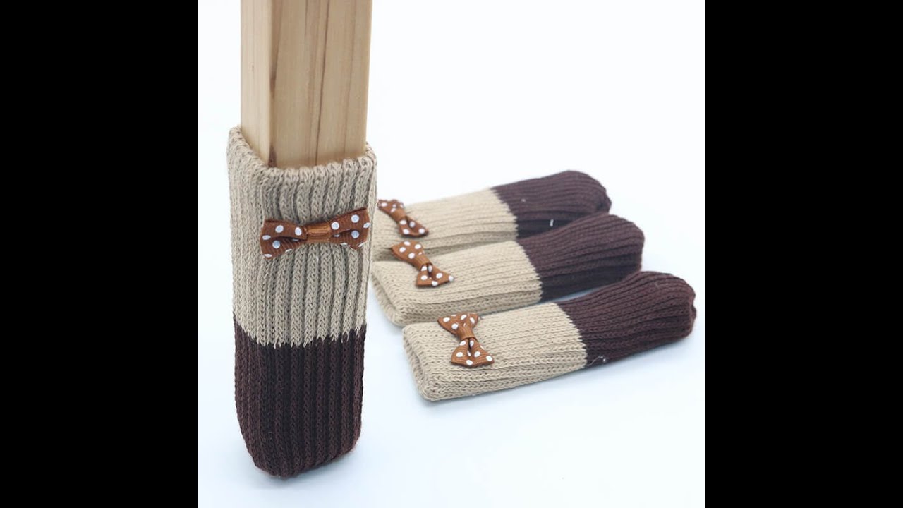 Watch Knitted Chair Leg Socks Furniture Table Feet Leg Floor Protectors Covers now Knitted Chair Leg Socks Furniture Table Feet Leg Floor Protectors Covers