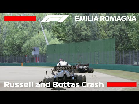 Bottas and Russell Crash - Emilia Romagna 2021 (AC Remake)