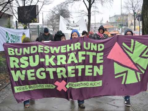 Antimilitarismus: 22.11.13 -  Protest in Berlin: RSU Kräfte wegtreten!