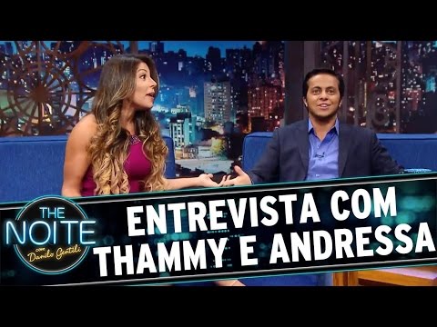 The Noite (07/04/16) - Interview with Thammy Miranda and Andressa