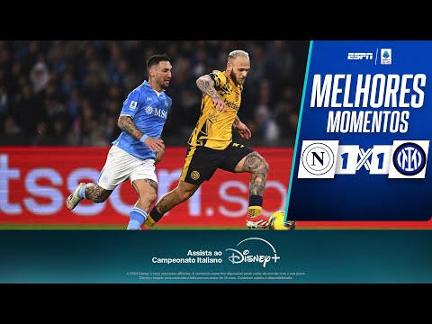 Gols e lances de Napoli x Internazionale