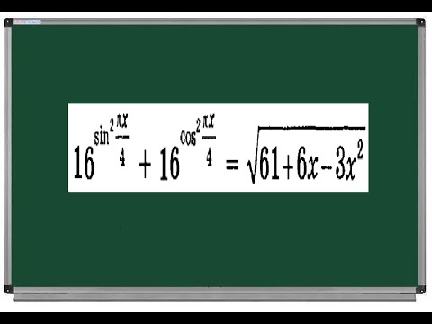 РЕШИТЕ УРАВНЕНИЯ: 16^((SIN(PI*X/4))^2)+16^((COS(PI*X/4))^2)=(61+6X-3X^2)^(1/2)