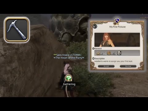 QQ - FFXIV - Miner's Level 1 - My First Pickaxe