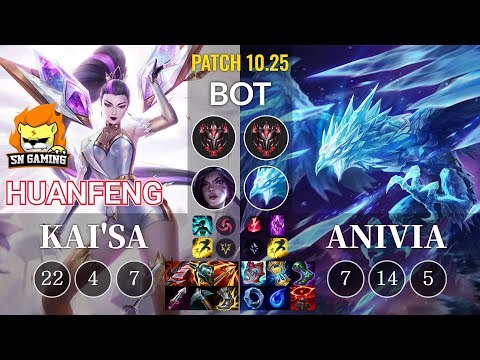 SN huanfeng Kai'Sa vs Anivia Bot - KR Patch 10.25