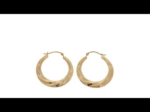 Michael Anthony Jewelry 10K Wavy Hoop Earrings