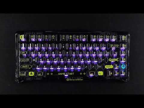 Клавіатура бездротова GravaStar Mercury K1 Lite Transparent Black (GS_K1_LITE_XTAL_BLK)