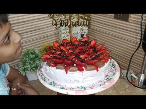 Strawberry cake | cake recipe | without oven cake recipe | easy cake recipe | birthday cake 