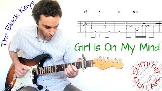 The Black Keys - Girl Is On My Mind - Guitar lesson / tutorial / cover with tablature