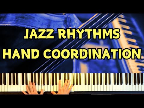 Beginner Jazz Piano Hand Independence Exercise (Common Rhythms Over Walking Bass)