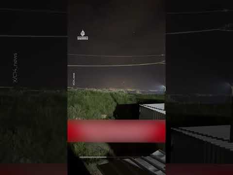 Videos show Iranian cluster munitions falling over southern Israel | AJ #shorts