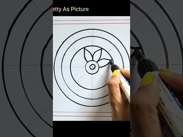 Onam Pookalam drawing | How to draw Pookalam design