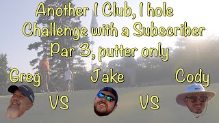Par 3 Putter Only Challenge with a Subscriber that Called Me Out at Cedar Lake.