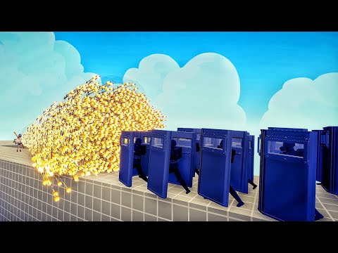 100x SWAT SHIELD vs EVERY GOD - Totally Accurate Battle Simulator TABS