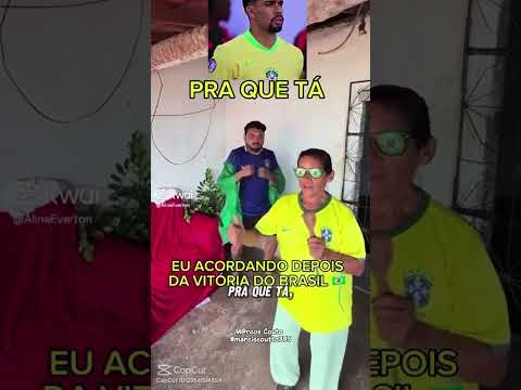 acordando depois da vitória do Brasil #brasil #humor #vovó #copadomundo #seleção