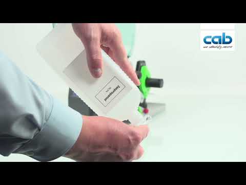 cab EOS label printer tutorial: cleaning printhead / Druckkopf reinigen