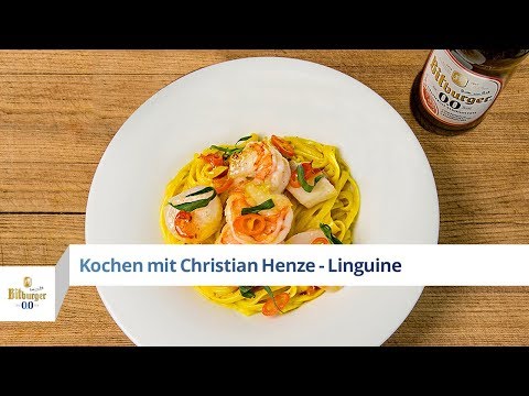 Kochen mit Christian Henze und Bitburger 0,0% - Linguine mit Scampi und Jakobsmuscheln