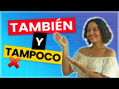 LEARN SPANISH IN THREE MINUTES - También y Tampoco